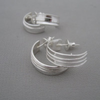 fused hoop earrings