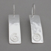 spiral silver earrings