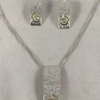 Earrings and Pendant with spiral