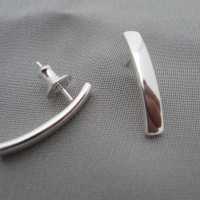 rolled silver earrings rolled silver earrings