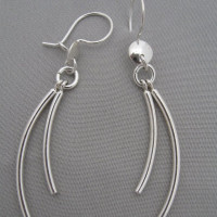 double curved link earrings double curved link earrings