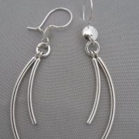 double curved link earrings