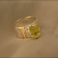 faceted stone ring
